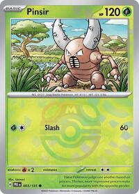 Pinsir Master Ball Pattern - 3/131 - Master Ball - NM - Common - Prismatic Evolutions