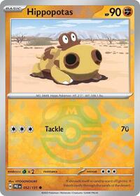 Hippopotas Master Ball Pattern - 52/131 - Master Ball - NM - Common - Prismatic Evolutions