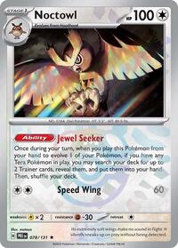 Noctowl Master Ball Pattern - 78/131 - Master Ball - NM - Rare - Prismatic Evolutions