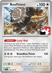 Bouffalant - 119/142 - Holofoil - NM - Rare - Prize Pack Series One