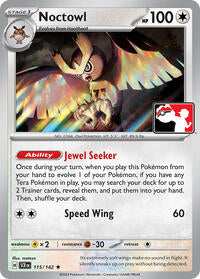 Noctowl - 115/142 - Holofoil - NM - Rare - Prize Pack Series One