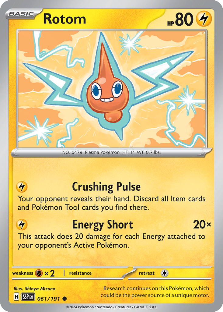 Rotom - 61/191 - Reverse Holofoil - NM - Common - Surging Sparks