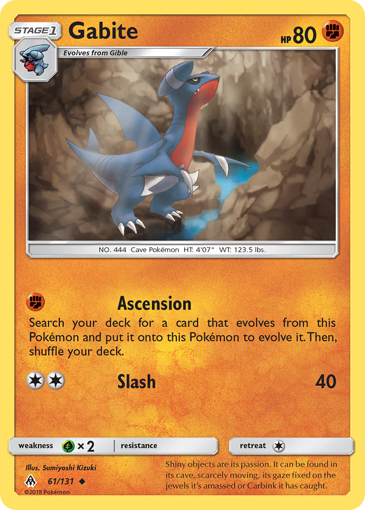 Gabite - 61/131 - Normal - NM - Uncommon - Forbidden Light