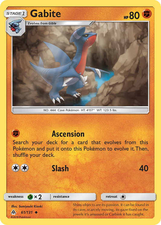 Gabite - 61/131 - Normal - NM - Uncommon - Forbidden Light