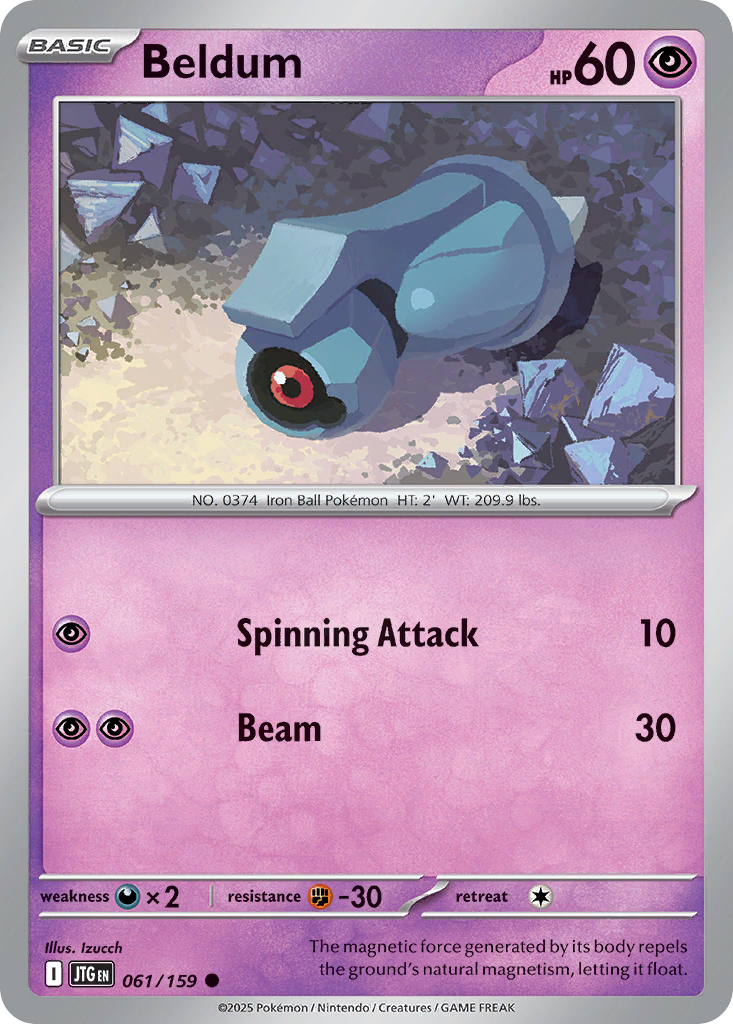 Beldum - 61/159 - Reverse Holofoil - NM - Common - Journey Together
