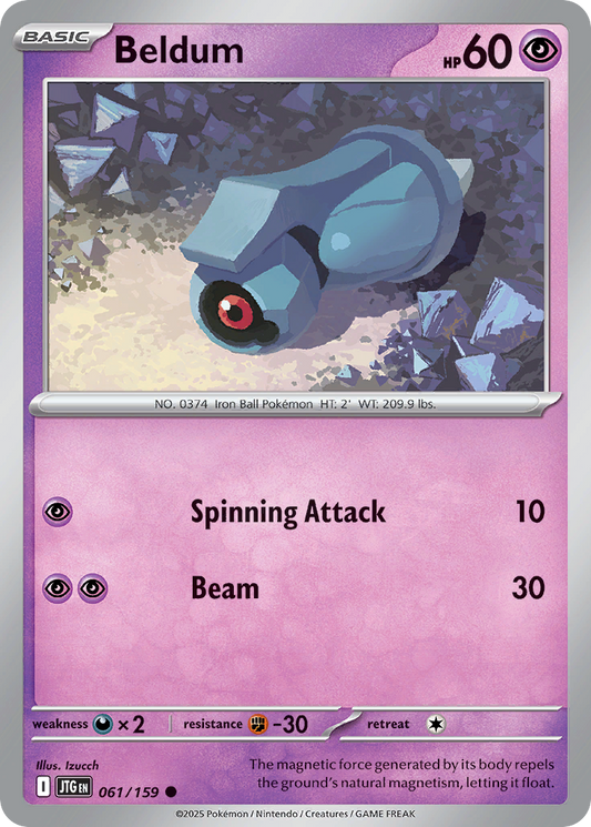 Beldum - 61/159 - Reverse Holofoil - NM - Common - Journey Together