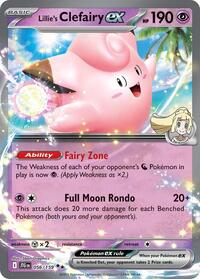 Lillie's Clefairy ex - 056/159 - Holofoil - NM - Double Rare - SV09: Journey Together