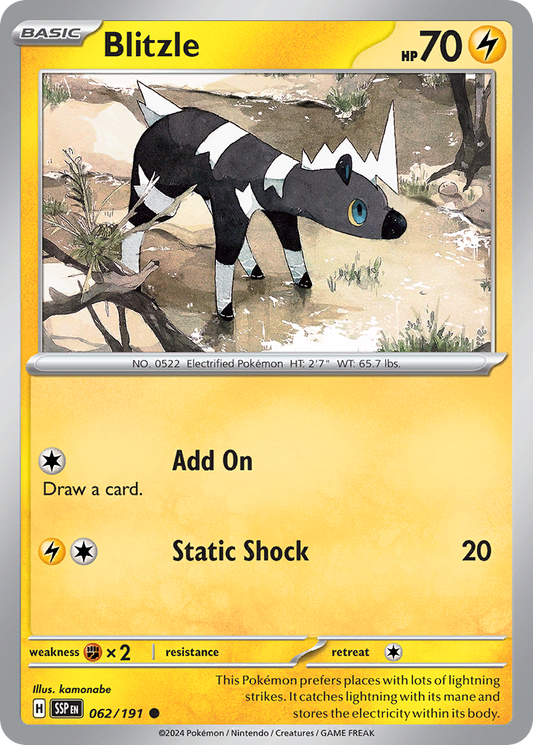 Blitzle - 62/191 - Normal - NM - Common - Surging Sparks