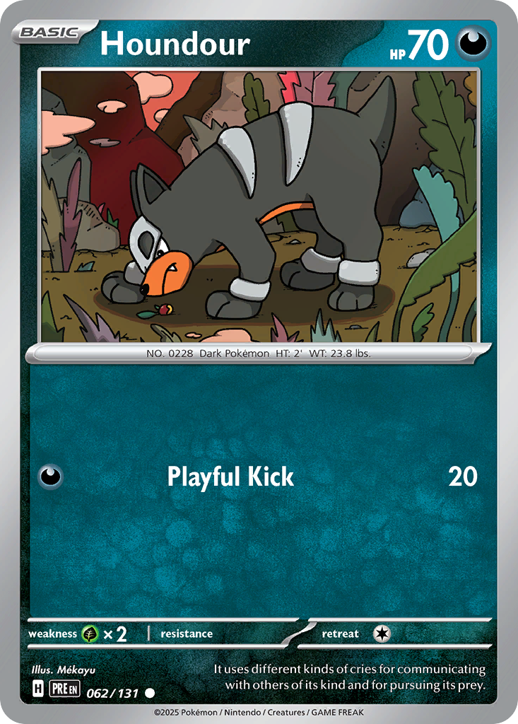 Houndour - 62/131 - Reverse Holofoil - NM - Common - Prismatic Evolutions