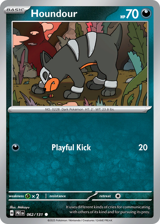 Houndour - 62/131 - Reverse Holofoil - NM - Common - Prismatic Evolutions
