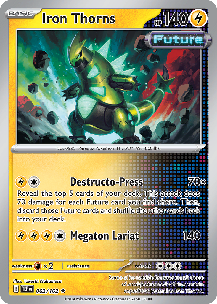 Iron Thorns - 62/162 - Holofoil - NM - Rare - Temporal Forces