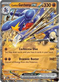 Cynthia's Garchomp ex - 104/182 - Holofoil - NM - Double Rare - SV10: Destined Rivals