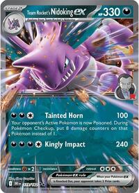 Team Rocket's Nidoking ex - 119/182 - Holofoil - NM - Double Rare - SV10: Destined Rivals