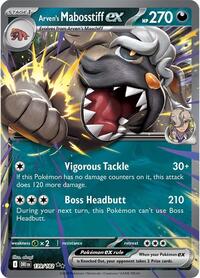 Arvens Mabosstiff ex - 139/182 - Holofoil - NM - Double Rare - Destined Rivals