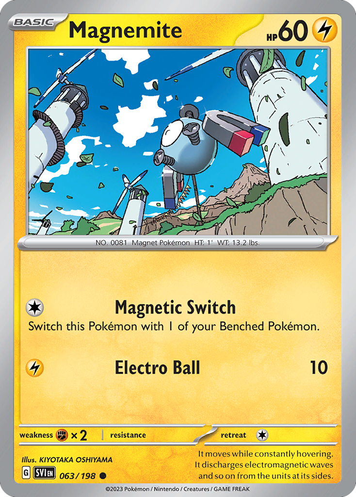 Magnemite - 63/198 - Normal - NM - Common - Scarlet & Violet