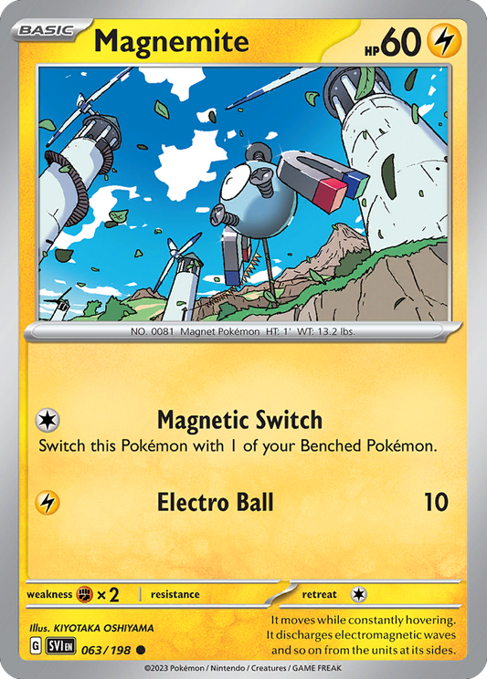 Magnemite - 63/198 - Normal - NM - Common - Scarlet & Violet