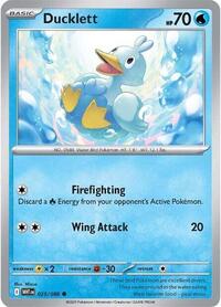 Ducklett Poke Ball Pattern - 25/86 - Poke Ball - NM - Common - White Flare