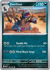 Zweilous Poke Ball Pattern - 66/86 - Poke Ball - NM - Common - White Flare