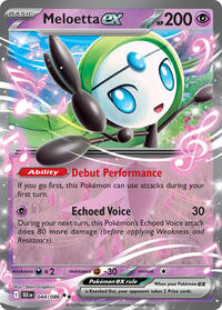 Meloetta ex - 44/172 - Holofoil - NM - Double Rare - SV: Black Bolt