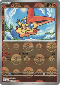Victini Poke Ball Pattern - 12/86 - Poke Ball - NM - Rare - Black Bolt