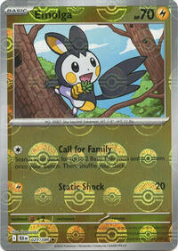 Emolga Poke Ball Pattern - 29/86 - Poke Ball - NM - Common - Black Bolt