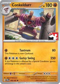 Conkeldurr - 105/167 - Holofoil - NM - Uncommon - Prize Pack Series One