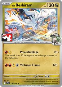 Ns Reshiram - 116/159 - Holofoil - NM - Rare - Prize Pack Series One