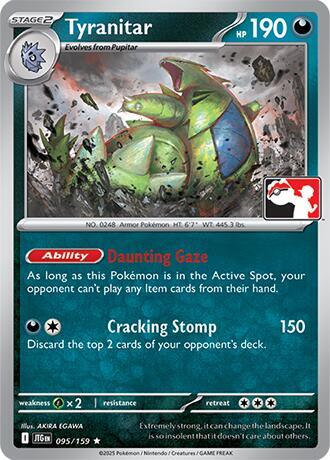 Tyranitar - 095/159 - Holofoil - NM - Rare - Prize Pack Series One