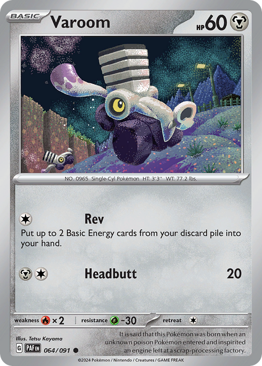 Varoom - 64/91 - Normal - NM - Common - Paldean Fates