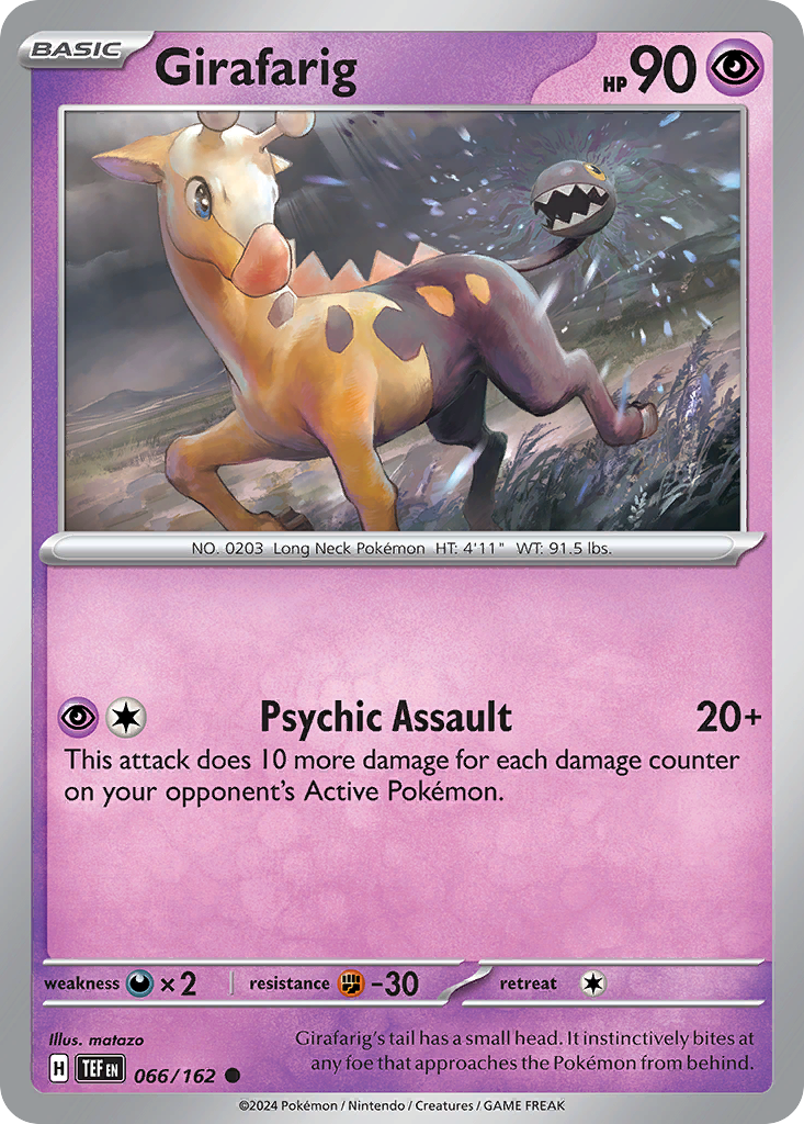 Girafarig - 66/162 - Normal - NM - Common - Temporal Forces