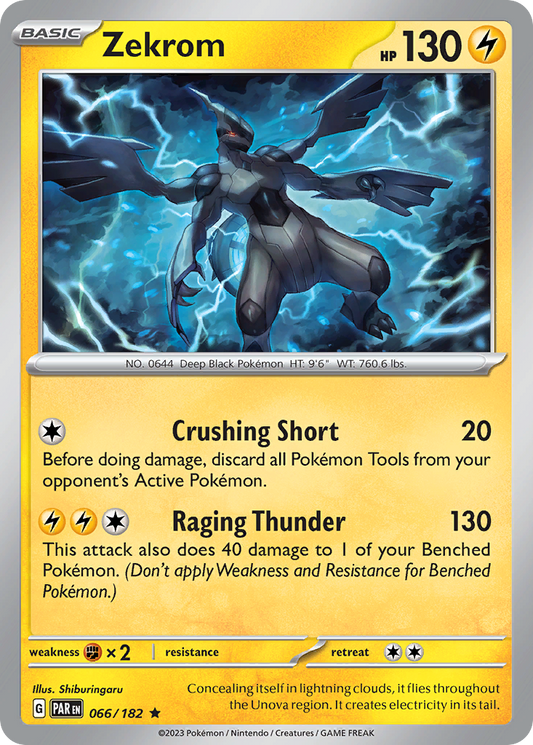 Zekrom - 66/182 - Holofoil - NM - Rare - Paradox Rift