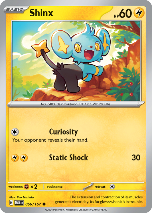 Shinx - 66/167 - Reverse Holofoil - NM - Common - Twilight Masquerade