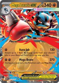 Mega Lucario ex - 113/217 - Holofoil - NM - Double Rare - ME: Ascended Heroes