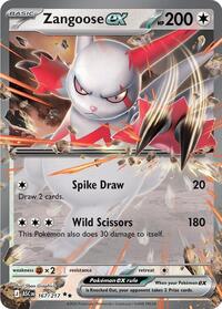 Zangoose ex - 167/217 - Holofoil - NM - Double Rare - ME: Ascended Heroes