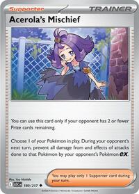 Acerolas Mischief - 180/217 - Reverse Holofoil - NM - Uncommon - Ascended Heroes