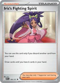 Iriss Fighting Spirit - 190/217 - Reverse Holofoil - NM - Uncommon - Ascended Heroes