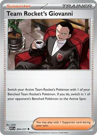 Team Rockets Giovanni - 204 - Reverse Holofoil - NM - Uncommon - Ascended Heroes