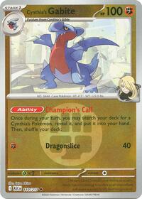 Cynthias Gabite - 110/217 - Reverse Holofoil - Energy Symbol - NM - Uncommon - Ascended Heroes