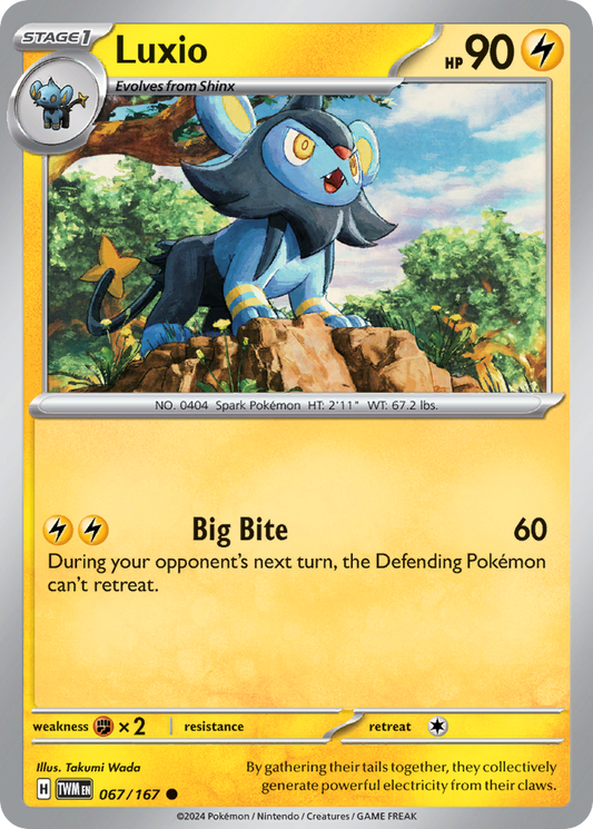 Luxio - 67/167 - Normal - NM - Common - Twilight Masquerade