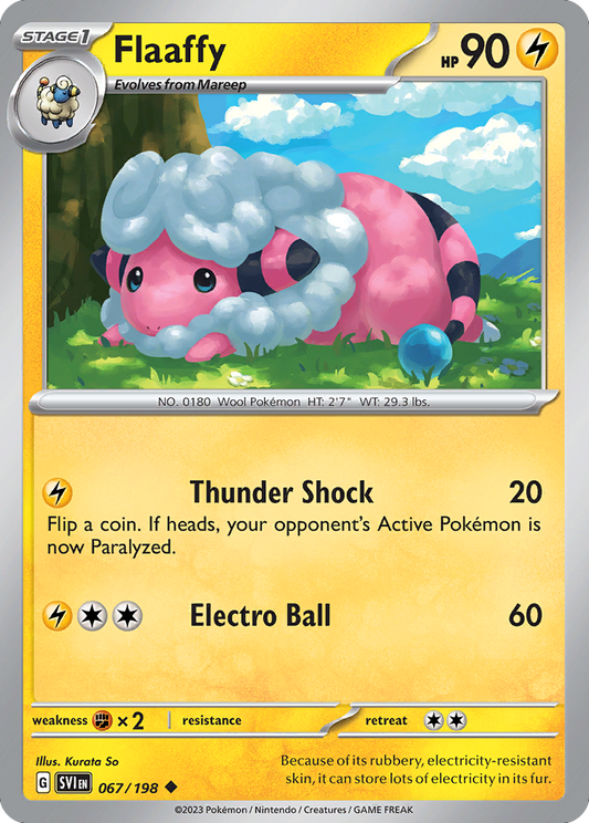 Flaaffy - 67/198 - Normal - NM - Uncommon - Scarlet & Violet