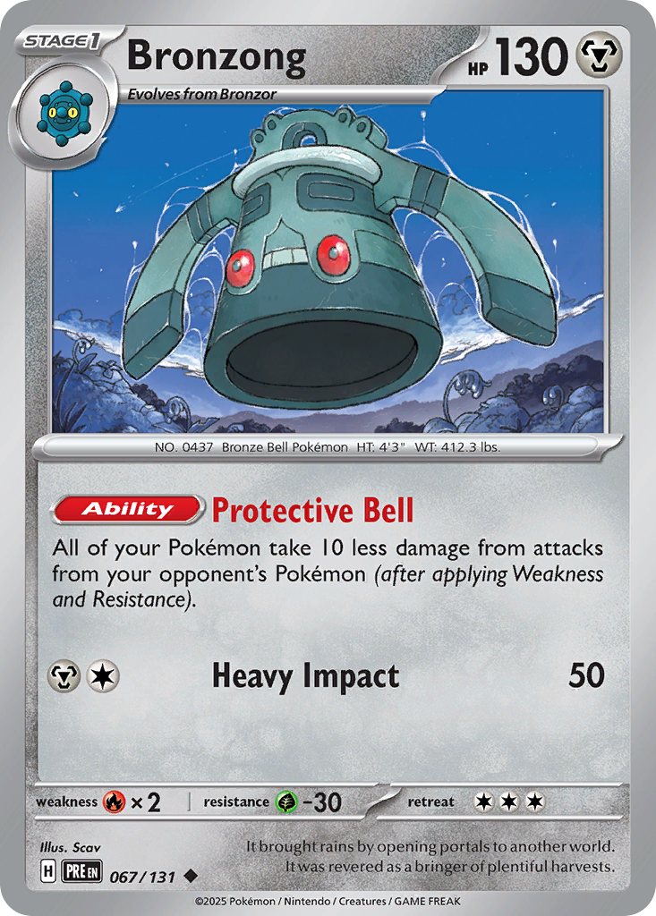 Bronzong - 67/131 - Normal - NM - Uncommon - Prismatic Evolutions