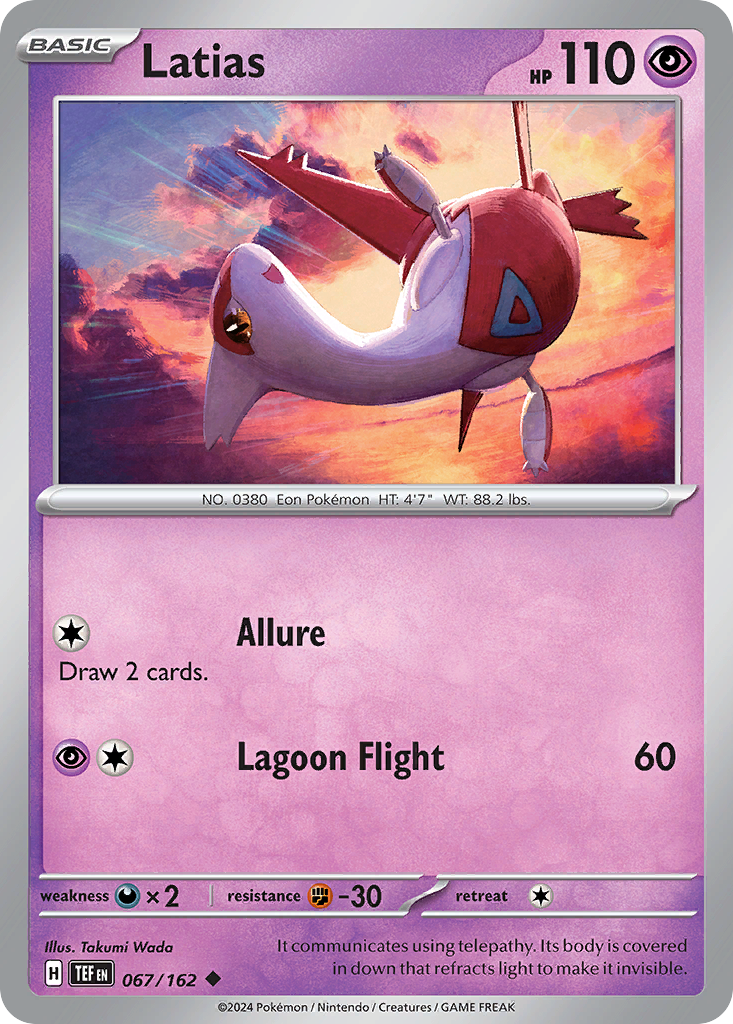 Latias - 67/162 - Reverse Holofoil - NM - Uncommon - Temporal Forces