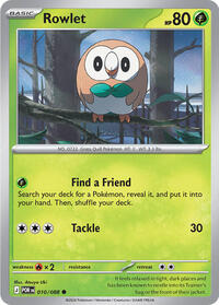 Rowlet 010 088 - 10 - Reverse Holofoil - NM - Common - Perfect Order