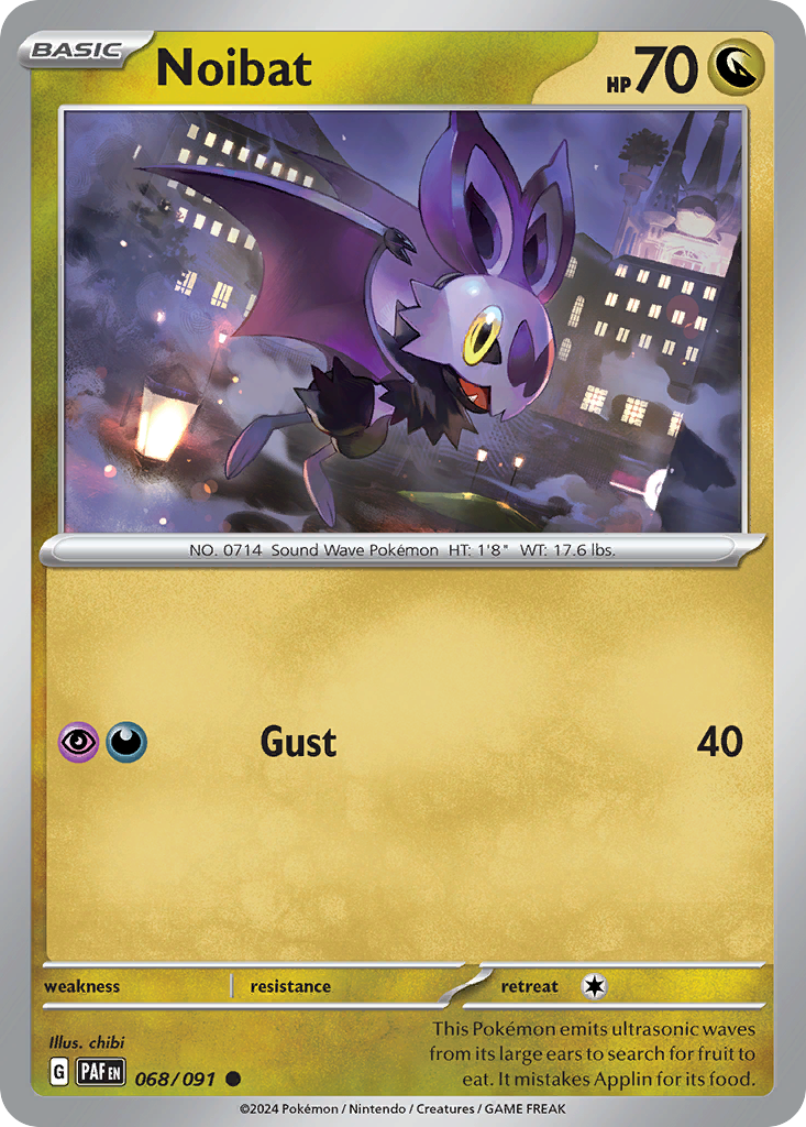 Noibat - 68/91 - Normal - NM - Common - Paldean Fates