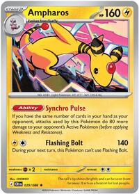 Ampharos - 29/86 - Reverse Holofoil - NM - Rare - Chaos Rising