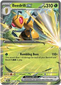 Beedrill ex - 3/86 - Holofoil - NM - Double Rare - Chaos Rising