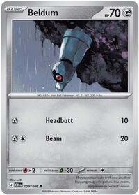 Beldum - 59/86 - Reverse Holofoil - NM - Common - Chaos Rising