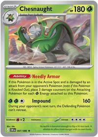 Chesnaught - 7/86 - Holofoil - NM - Rare - Chaos Rising