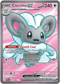 Cinccino ex - 105/86 - Holofoil - NM - Ultra Rare - Chaos Rising