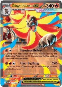 Mega Pyroar ex - 15/86 - Holofoil - NM - Double Rare - Chaos Rising
